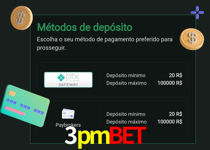 O cassino 3pmbet oferece uma grande variedade de métodos de pagamento